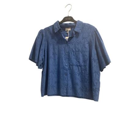 TEE SHIRT BLEU A MOTIF