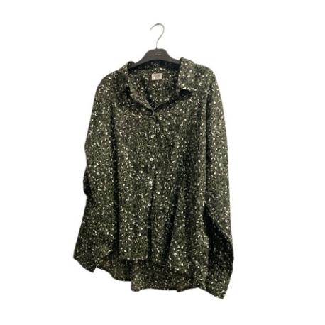 Chemisier léopard kaki taille 48