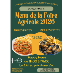 Foire Agricole Moules frites ou Tripes