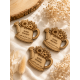 Aimant en bois – Arrosoir fleuri personnalisable