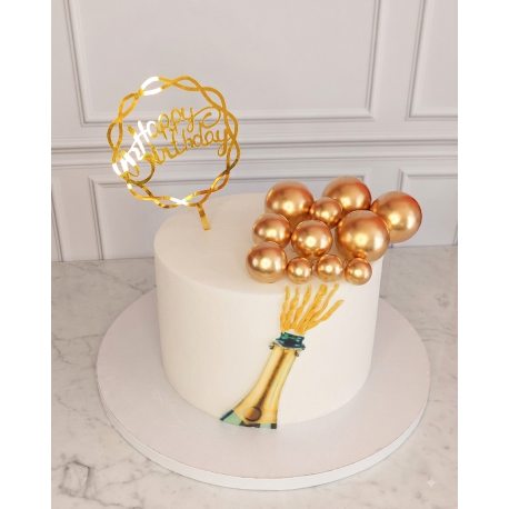 Gâteau anniversaire champagne