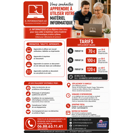 Cours informatique (débutants et seniors)