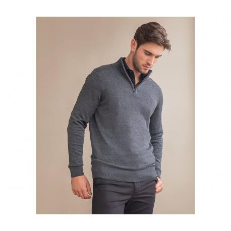 Pull col zippé