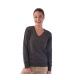Pull col v femme
