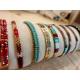 Bracelets acier inoxydable et perles coloris au choix