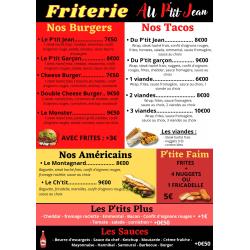 Carte Friterie Au P'tit jean